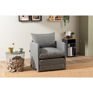 Saga Single - Svijetlo Siva Sofa na Razvlačenje za Jednu Osobu
