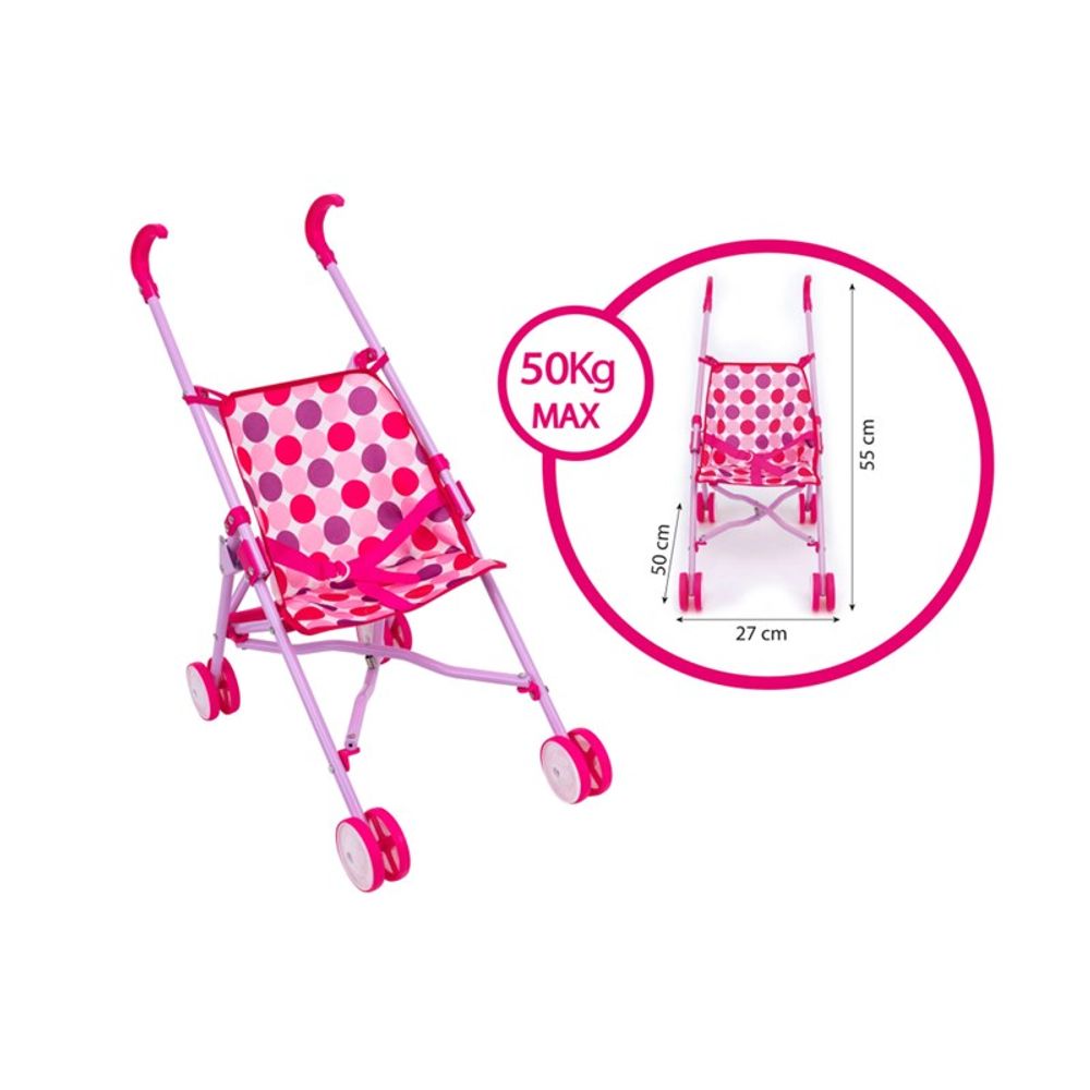 GLOBO Bimbo Metalna kišobran kolica za lutke 55cm slika 1