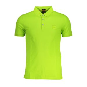 HUGO BOSS MEN'S GREEN SHORT SLEEVED POLO SHIRT