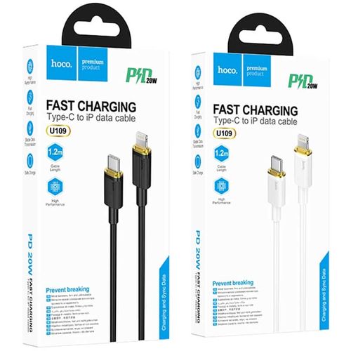 Hoco - Kabel za punjenje (U109) - USB Type-C na Lightning, PD 20W, 3A, 1,2 m - crni slika 4