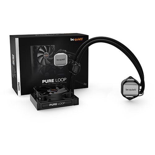 be quiet! BW005 PURE LOOP 120mm [with LGA-1700 Mounting Kit], Doubly decoupled pump, Very quiet Pure Wings 2 PWM fan 120mm, Unmistakable design with white LED and aluminum-style, Intel and AMD slika 3