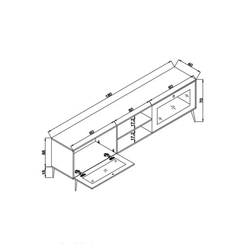 TV Stalak Wire 180 od Hrastovine slika 6