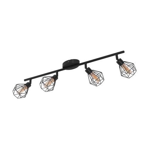 Eglo Zapata 1 reflektor/3, led, g9, 3x3w, 3x360lm, crna/čelik/amber staklo  slika 1