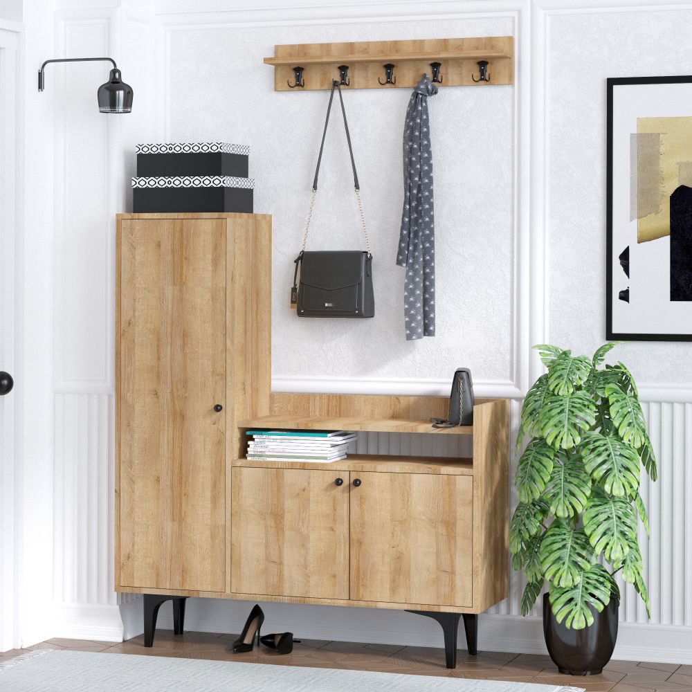 Barney Oak Shoe Cabinet slika 2