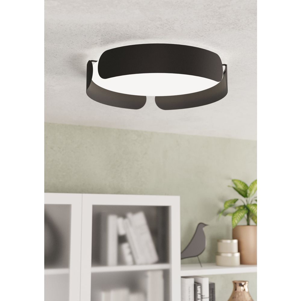 Eglo plafonjera 'VALCASOTTO' LED, 24W, promjer 350mm, crno/bijela slika 2