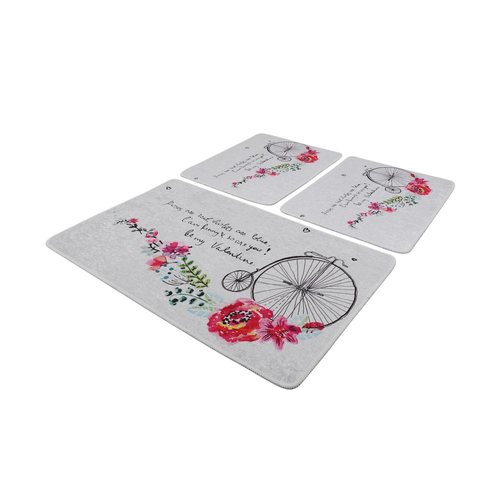 Set podmetača za kupatilo Monowheel Multicolor (3 komada) slika 2