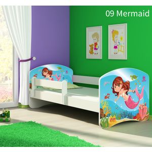 Dječji krevet ACMA s motivom, bočna bijela 160x80 cm 09-mermaid
