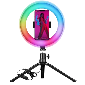 Celly Portable Tripod+ Flash Light RGB + kabl type-C