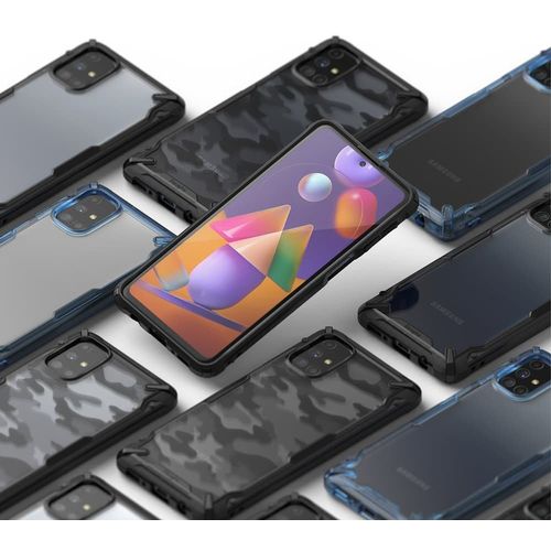 Ringke Fusion X Design izdržljiva futrola za Samsung Galaxy M31s Camo crna slika 4