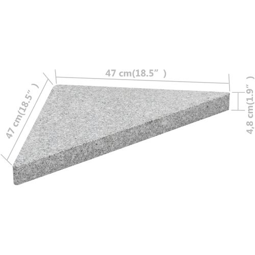 Postolje za suncobran granitno 15 kg trokutasto sivo slika 15