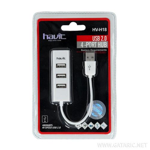 HAVIT USB HUB 1/4 2.0 H18 slika 2