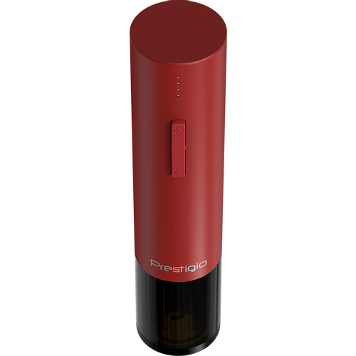 Prestigio Valenze, smart wine opener, simple operation with 2 buttons, aerator, vacuum stopper preserver, foil cutter, opens up to 80 bottles without recharging, 500mAh battery, Dimensions D 48.5*H220mm, red color slika 6