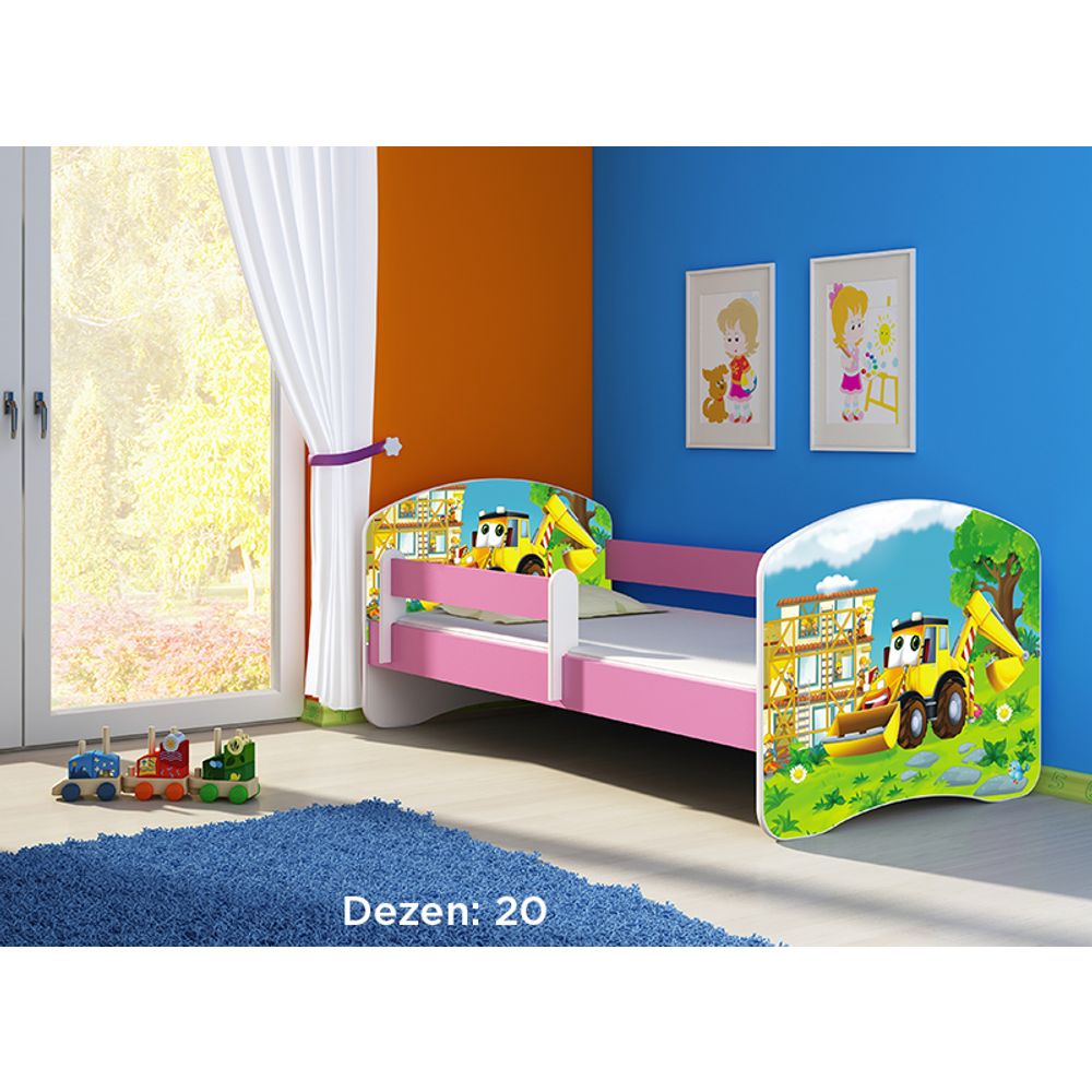 ACMA Dječiji krevet Acma II Pink - 160x80cm - Dezen 20 slika 2