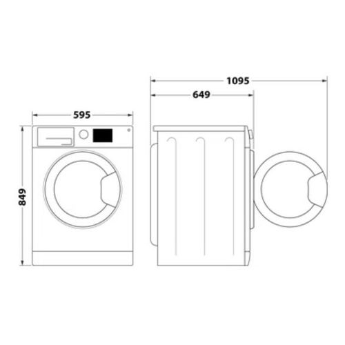 Indesit YTN M10 91 R EU Mašina za sušenje veša sa toplotnom pumpom, 9 kg, Dubina 64.9 cm slika 9