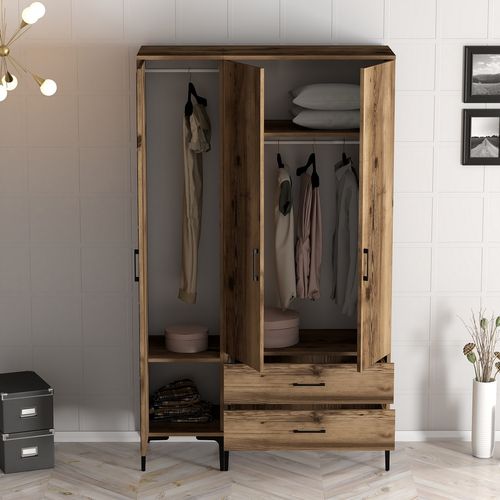 Kumsal RT - Walnut Walnut Wardrobe slika 4