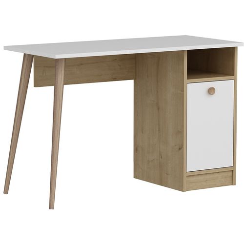 Woody Fashion Studijski stol, Cannas -  White, Sapphire Oak slika 5