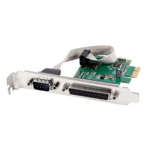 Gembird COM serial port LPT port PCI-Express add-on card, with extra low-profile bracket