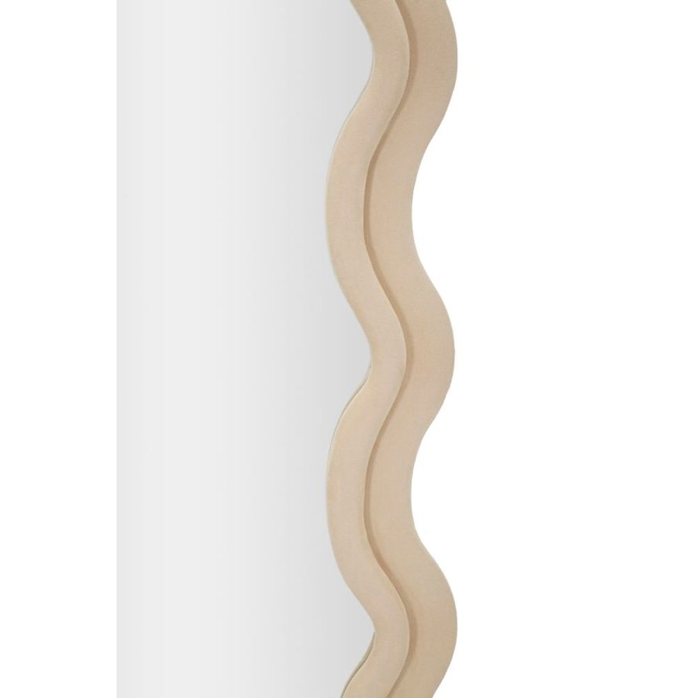 Mauro Ferretti Zidno ogledalo EMILY CREAM VELVET 60X6X160 cm slika 3
