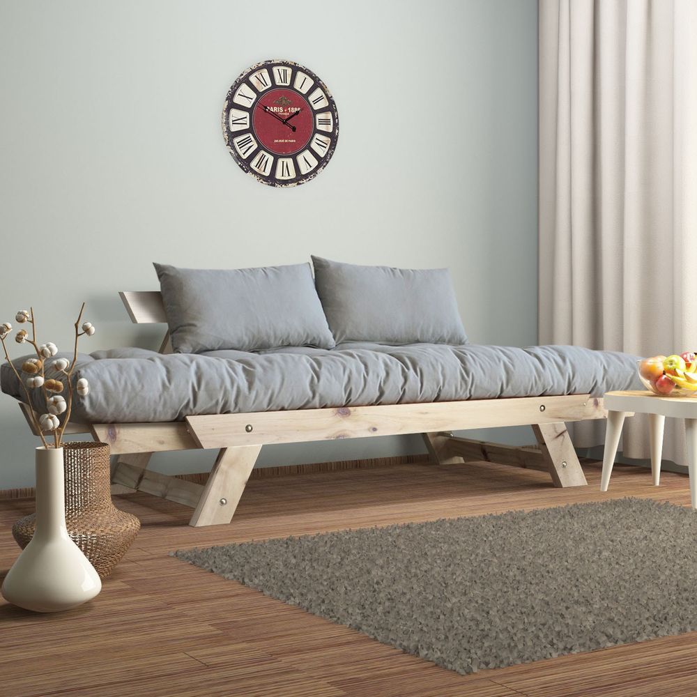 Dvosjed sofa CPT8107-210 - Boje: Prirodna, Siva, Vrtna slika 3