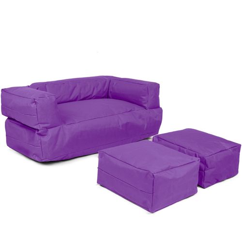 Atelier Del Sofa Vreća za sjedenje, Kids Double Seat Pouf - Purple slika 9