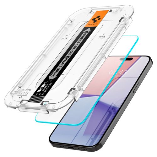 SPIGEN GLAS.TR EZ FIT Kaljeno staklo za iPhone 15 Pro Max prozirno slika 5