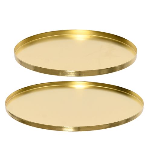 Dekorativna tacna 2pcs 35cm 386508 - Gold - KMG slika 2