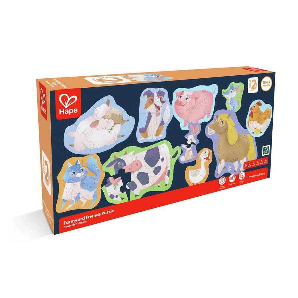 Hape Puzzle za djecu Farmyard Friends slika 2