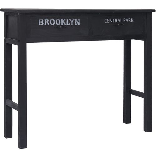 Konzolni stol crni 90 x 30 x 77 cm drveni slika 33
