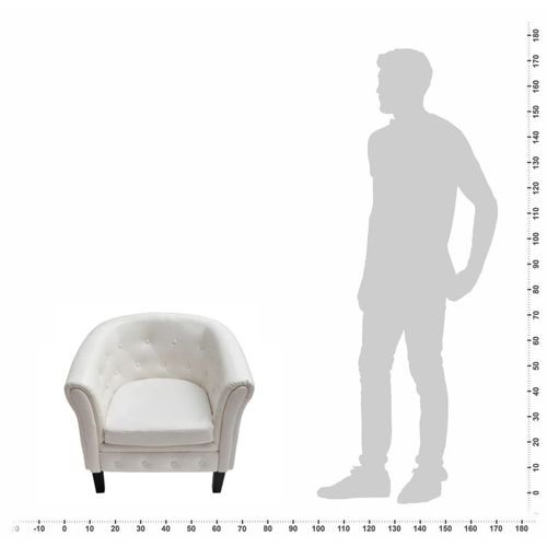 Fotelja od umjetne kože bijela slika 27