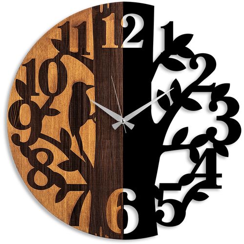 Wooden Clock - 71 Walnut
Black Decorative Wooden Wall Clock slika 5