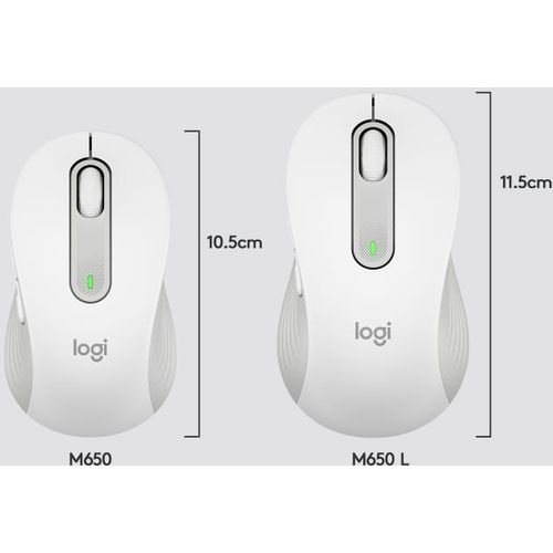 Logitech M650 L Wireless Mouse Off-White slika 3