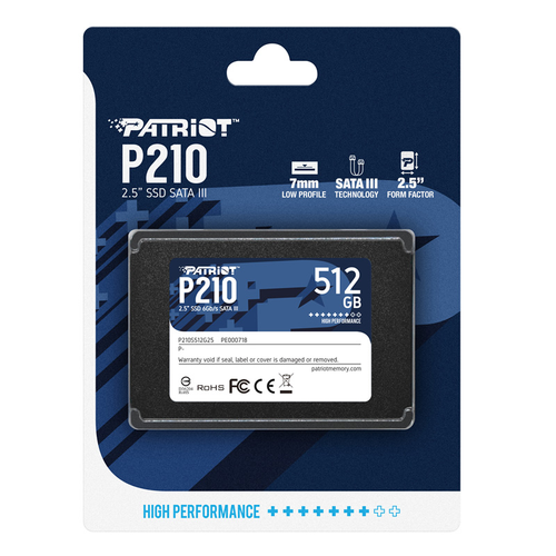 SSD 2.5 SATA3 512GB Patriot P210 520MBs/430MBs P210S512G25 slika 2