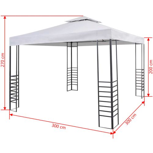 Vrtni Šator 3x3 m Bijeli slika 28