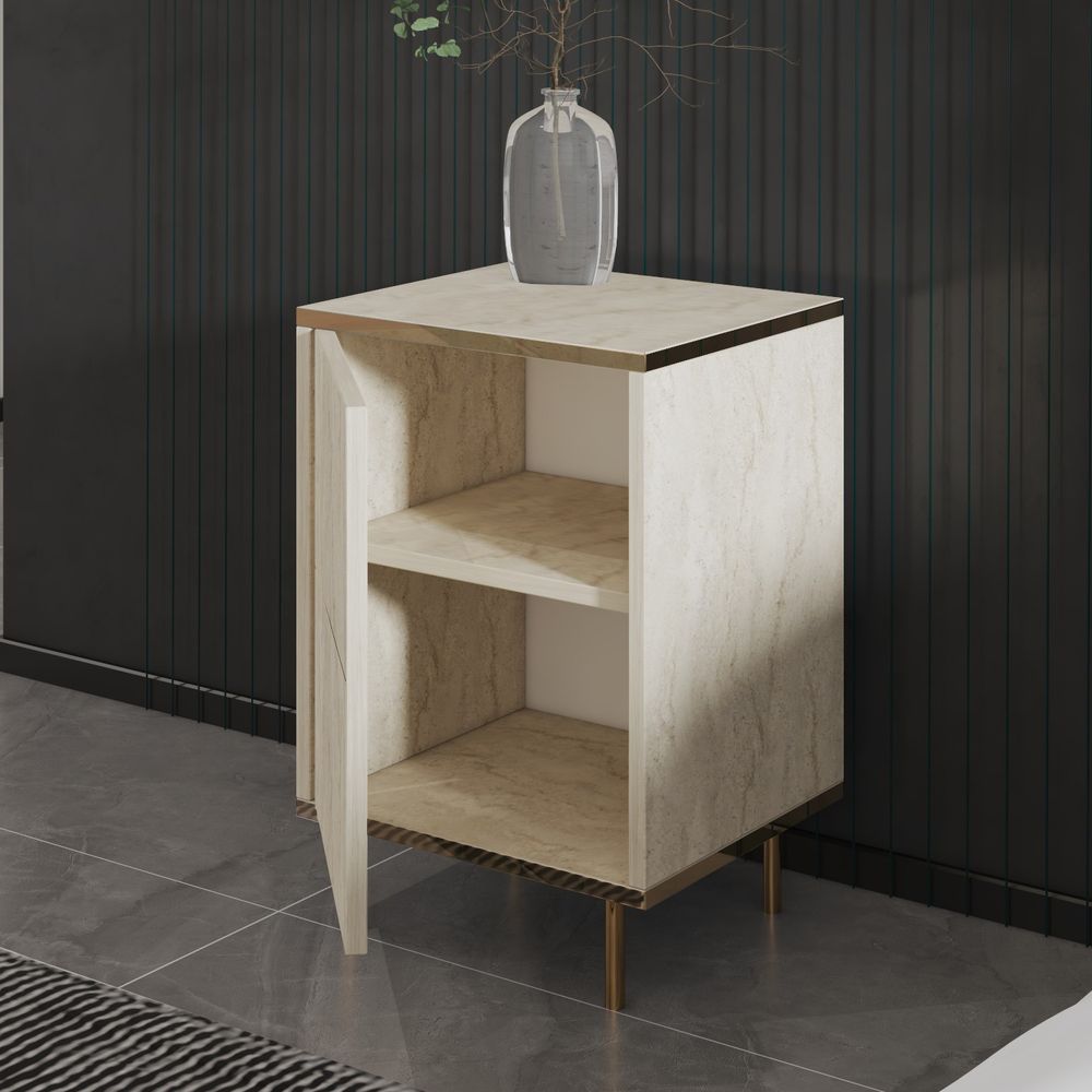 Imaj - Travertine, Gold Travertine Noćni Stolić slika 4