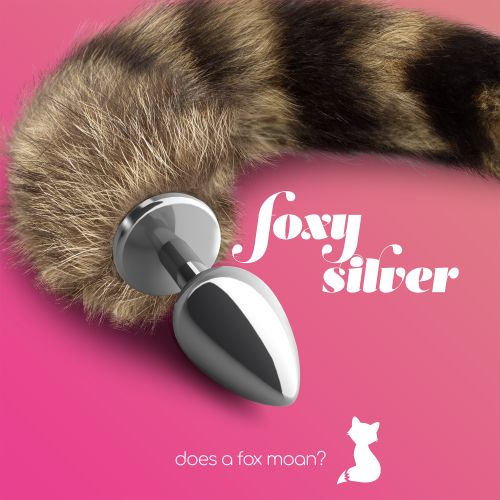 FOXY SILVER METAL ANAL PLUG WITH TAIL CRUSHIOUS slika 9