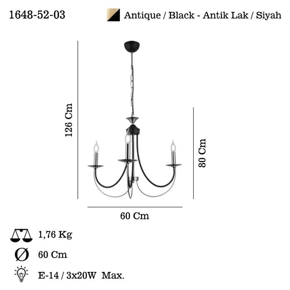 Luster Ferra – 52-03 – boje: antikni lak slika 3