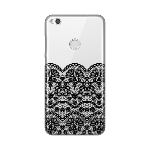 Torbica Silikonska Print Skin Za Huawei Honor 8 Lite/P8 Lite 2017/P9 Lite 2017 Black Lace slika 1