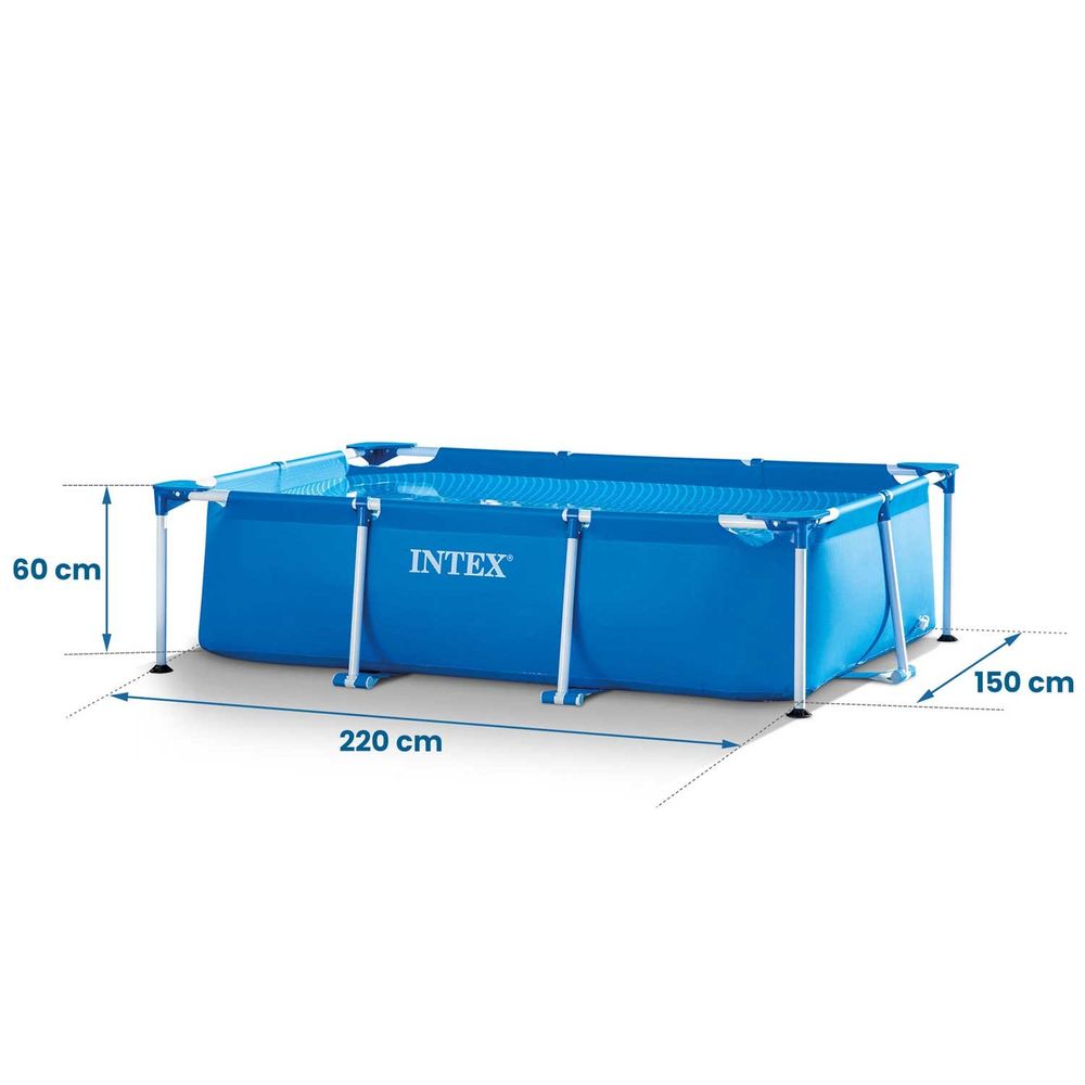 Intex okvirni vrtni bazen 220 × 150 × 60 cm slika 6