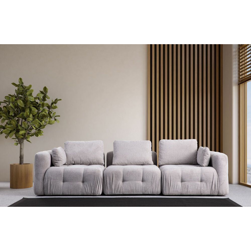 Amaris 3-Sjedalna Sofa - Svijetlo Siva slika 1