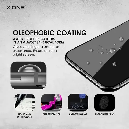 X-ONE Full Cover Extra Strong Tempered Glass Matte - za iPhone 15 Pro Max (puno ljepilo) crna slika 6