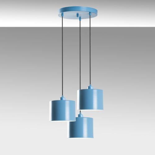 Duz - 195Light Blue - 3 Light Blue Chandelier slika 5