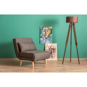 Atelier Del Sofa Fotelja na razvlačenje, Tamno siva, Folde Single - Dark Grey