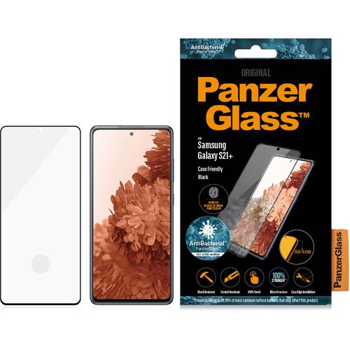 Panzerglass zaštitno staklo za Samsung Galaxy S21+ case friendly fingerprint antibacterial black slika 1