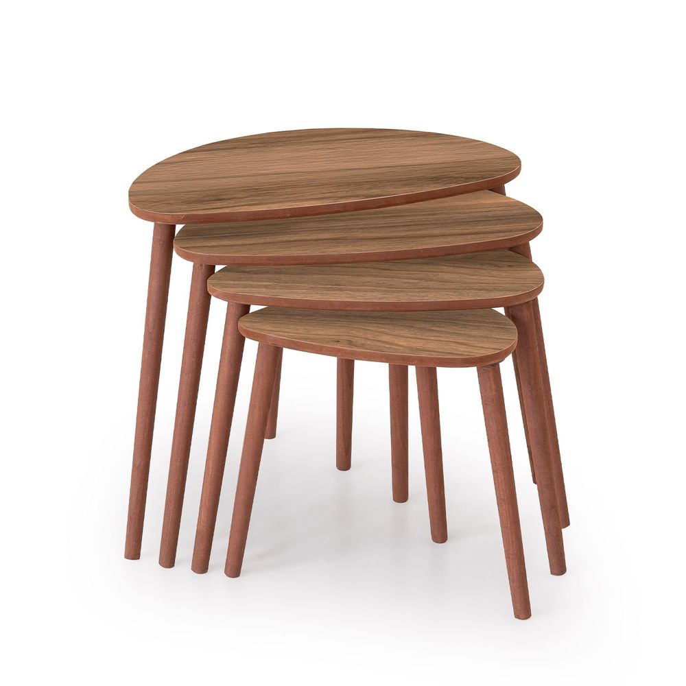 Nesting Table Nora - Set od 4 komada u boji orah slika 3