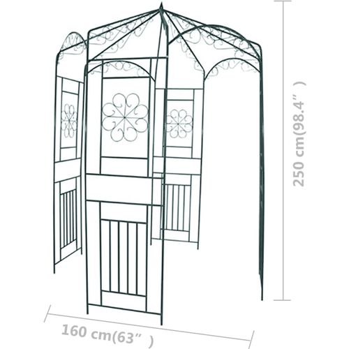 Vrtni luk 250 cm tamnozeleni slika 29