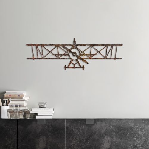 Wallity Metalna zidna dekoracija Rusty Airplane slika 3