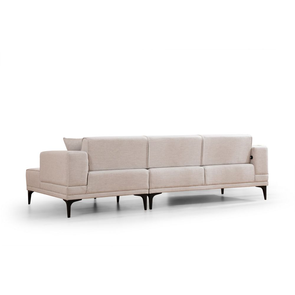 Ugaona Sofa na Razvlačenje Horizon Right - Ecru Boja slika 6