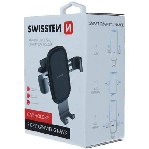 SWISSTEN držač za mobitel, za ventilaciju, srebrni S-GRIP GRAVITY G1-AV3 slika 2