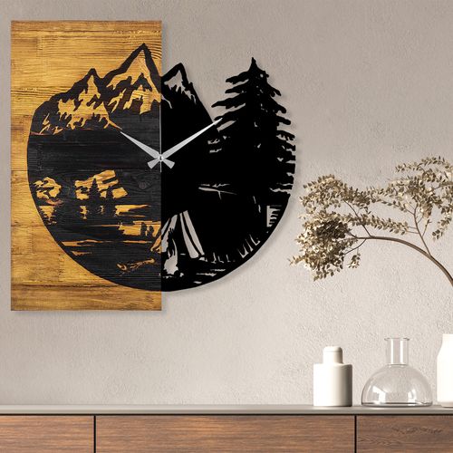 Wallity Ukrasni drveni zidni sat, Wooden Clock 19 slika 1