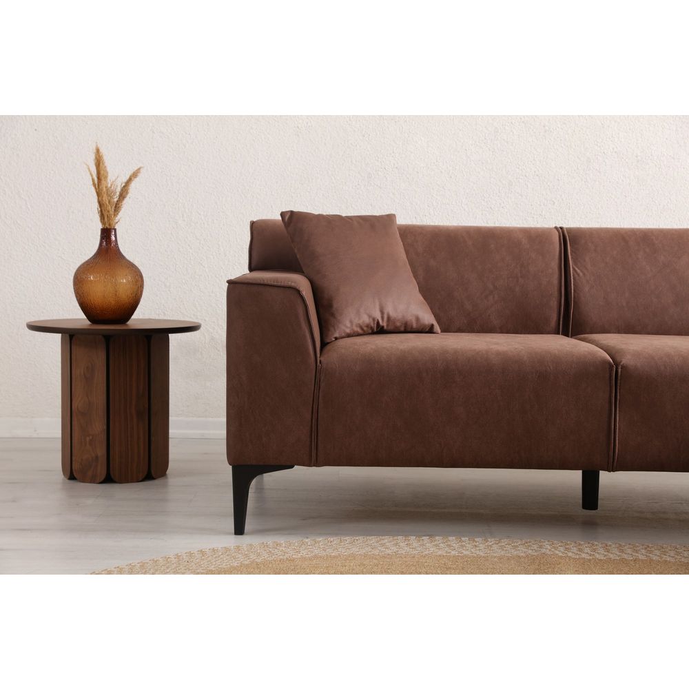 Ugaona sofa New Petra R - boja: kesten slika 3
